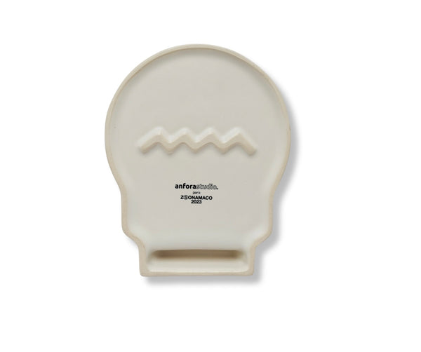 ZⓈONAMACO White ceramic ashtray